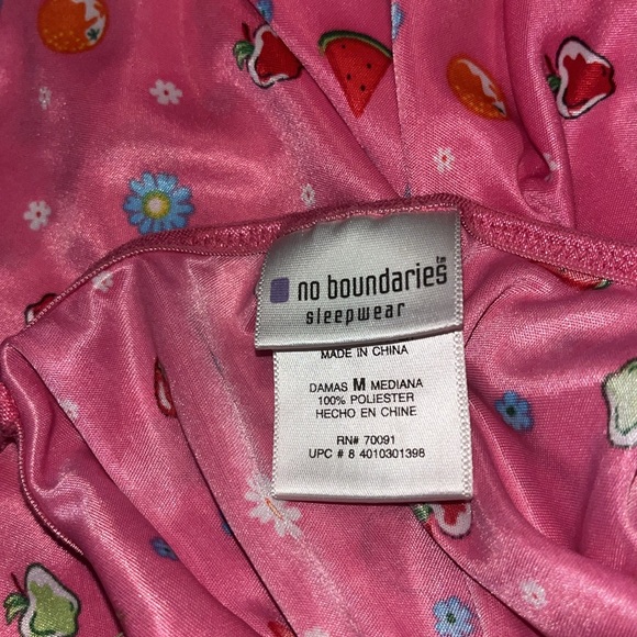 vintage y2k pink floral fruit slip dress night gown - Picture 2 of 2